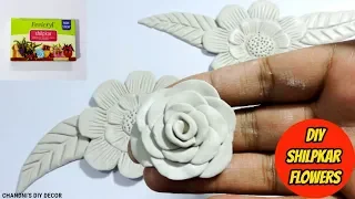 How To Make Shilpkar Clay Flowers Without Any Tool || DIY Air Dry Clay Flowers || Shilpkar Rose ||