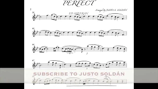 PERFECT ED SHEERAN "CLARINET" SHEET MUSIC AND PLAY ALONG BY JUSTO SOLDÁN, PARTITURA PARA CLARINETE