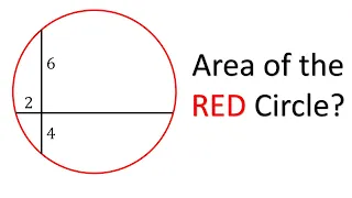 Geometry: Find the Area of the Circle with Intersecting Chords