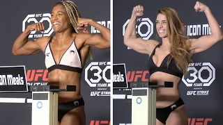 UFC Vegas 73 Weigh-Ins: Mackenzie Dern vs Angela Hill