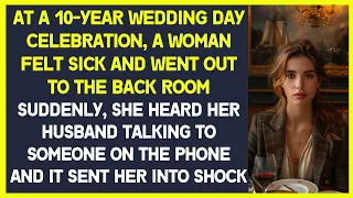 Overhearing a conversation between husband & his mistress on their anniversary, wife froze in shock