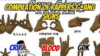 COMPILATION OF RAPPERS G*ANG SIGNS (BLOOD, CRIP, GDK) #nlechoppa #ynwmelly #juicewrld #xxxtentacion