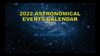 MAIN ASTRONOMY EVENTS IN 2022