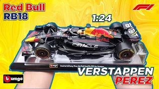 ¡Oracle RedBull Racing RB18 Bburago 1:24 Max Verstappen & Sergio Pérez! | Review