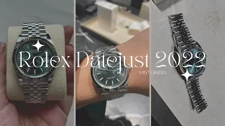 Rolex Datejust Mint Green | New Model 2022 | Unboxing | Day & Night Real Color Difference