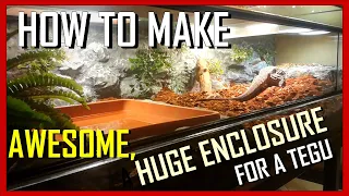 How to make a CRAZY  LOOKING, AWESOME and HUGE DIY reptile enclosure for a big TEGU