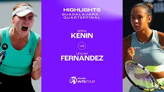 Sofia Kenin vs. Leylah Fernandez | 2023 Guadalajara Quarterfinals | WTA Match Highlights