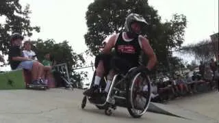 Chair Skatin' Demo at Colac: Harvey McCorkell, Paddy Giblin and Christiaan 'Otter' Bailey