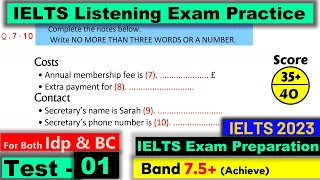 IELTS Listening Practice Test 2023 with Answers [Real Exam - 1 ]