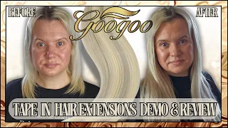 NEW ASH BLONDE GOO GOO HAIR TAPE IN EXTENSIONS Application & Review | Clare Walch