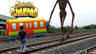 Siren Head Vs Subway Surfers In Real Life