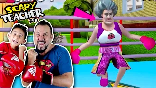 KIZGIN ÖĞRETMEN BOKSÖR OLDU ama SONUNDA PATLADI! | SCARY TEACHER 3D OYNUYORUZ!