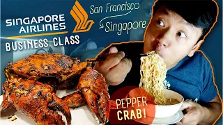 Singapore PEPPER CRAB & Singapore Airline Business Class BOOK THE COOK Review