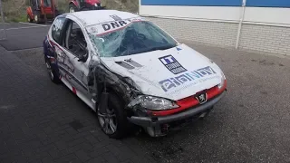 Peugeot 206 GTI Cup Race Zandvoort 2018 09 16 DNRT crashed with roll..