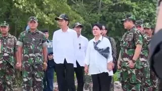 Presiden Joko Widodo Meninjau Pembangunan Yonzipur TNI AD, Mabes TNI, dan Batalyon Marinir TNI AL