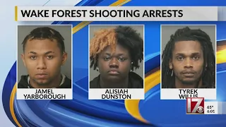 3 arrested in shooting at Wake Forest home, officials say