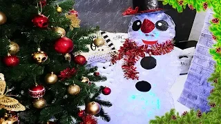 Снеговик из пластиковых стаканчиков / Новогодний DIY*Snowman DiY