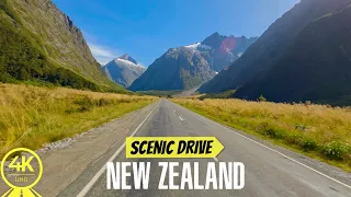 Road Trip across the Stunning Landscapes of New Zealand - 8K HDR Scenic Roads of Milford Sounds Area