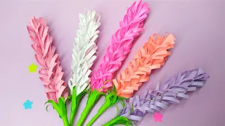 ЛАВАНДА из бумаги  ПРОСТО и БЫСТРО! Оригами Цветы | DIY How to make Beautiful lavender paper flowers