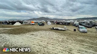 More rain expected in Nevada could cause further disruption to Burning Man festivalgoers