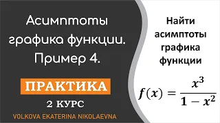 Асимптоты графика функции. Практика. Пример 4.