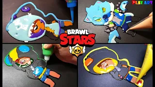 Pancake art Brawl Stars Shark Leon, Werewolf Leon, Leon, Sally Leon, 팬케이크 브롤스타즈 샤크레온, 늑대레온, 레온, 샐리레온