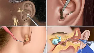 ASMR|ear pimple blackhead care|sebaceous cyst removal|Water Device Removes Earwax| Ear cleaning