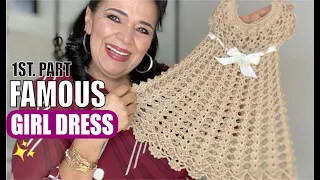 (1st P.) HOW TO Crochet a Girl Dress - EASY AND FAST - BY LAURA CEPEDA