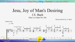Jesu, Joy of Man's Desiring - for Guitar Classical with TABs
