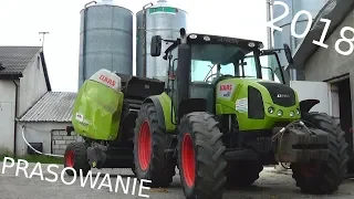 Żniwa 2018 ☆Prasowanie z Claas'ą ☆  Claas Arion 410 ☆ Claas Variant 360 RC