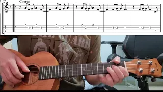 Here Comes The Sun (The Beatles) - Easy Beginner Ukulele Tabs With Playthrough Lesson