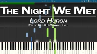 Lord Huron - The Night We Met (Piano Cover) Synthesia Tutorial by LittleTranscriber