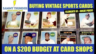 Baseball Card Shop Tour - Buying Vintage Sports Cards on a $200 Budget