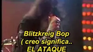 The ramones Blitzkrieg Bop con subtítulos en español