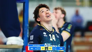 Yuki Ishikawa DOMINATED the Dramatic Volleyball Match Against Trentino !!!