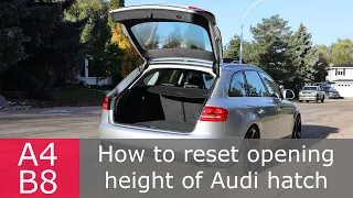 Power Closing Hatch won't open enough? | How to fix tailgate height | Audi