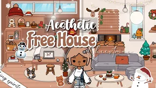 🪵Free House Christmas Aesthetic☃️Toca Boca House Ideas🧺 [House Design] TocaLifeWorld | Makeover