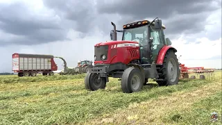 Mowing, Raking, Chopping Hay & Filling Silo with the Dairy Bros