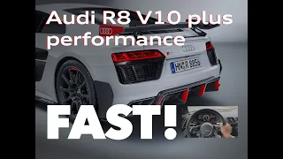 Audi R8 V10 Plus Performance Startup Acceleration 0-100 Sound Loud Fast Brutal