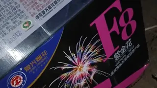 2" 48 Shots F8 Purple Gold Flower Fireworks Cake W/Tail