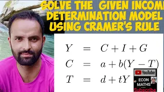 SOLVING Income Model using CRAMER'S RULE #NET #ECONOMICS #GATE #IES #Income_Model #Ies #ku