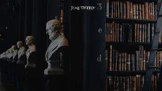 you're studying in a haunted library with ghosts ( dark academia playlist + rain )