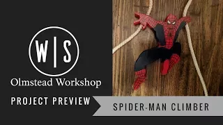 Make this Handcrafted Wooden Spider-Man climbing toy