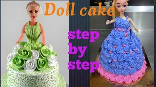 doll cake kaise banaye how make to barbie doll cake  doll cake kaise decorating kre doll ideas