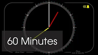 60 Minutes - Analog Clock Timer & Alarm - 1080p - Countdown