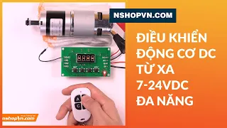 Mạch điều khiển động cơ DC từ xa 7-24VDC đa năng (4NFU) #Shorts