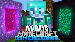 I Survived 100 Days in a Dimensional Adventure in Minecraft