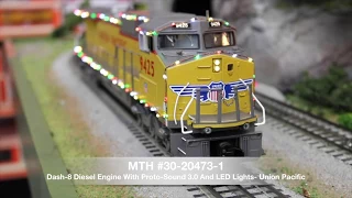 MTH #30-20473-1 Dash-8 Diesel Engine With Proto-Sound 3.0 And LED Lights- Union Pacific