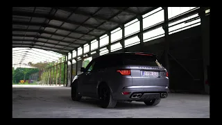 Range Rover Sport SVR exhaust sound (revving + LAUNCH) in 4K