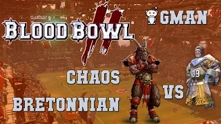 Blood Bowl 2 - Chaos (the Sage) vs Bretonnian (Nourrou) - GMan spin G2